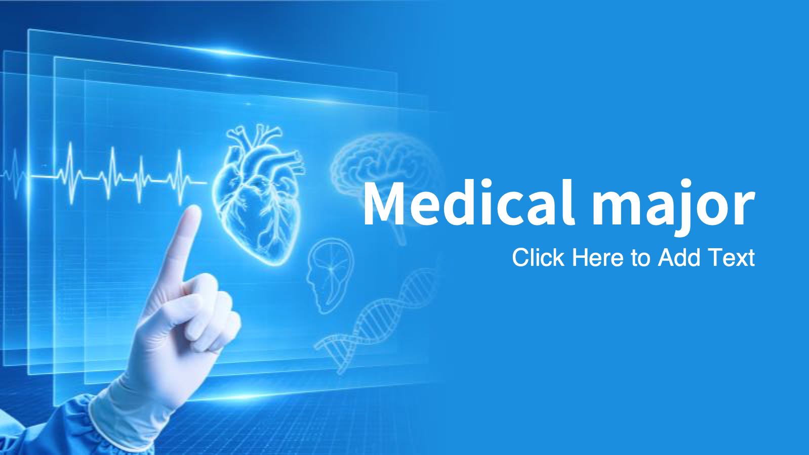 Profissão médica minimalista azul