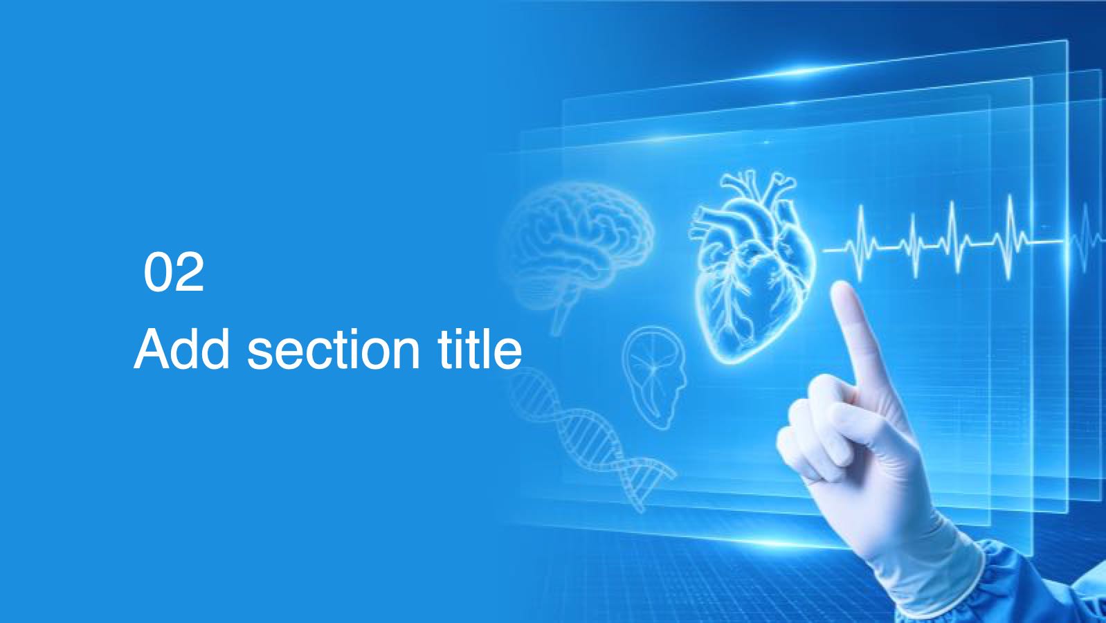 Pré-visualização do modelo PPT Profissão médica minimalista azul, diapositivo 8