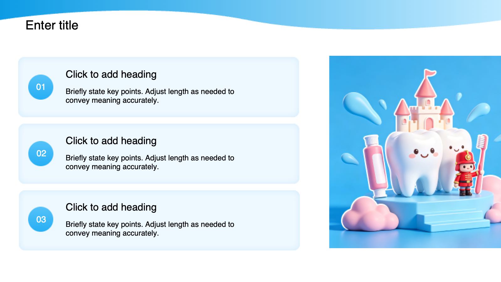Pré-visualização do modelo PPT Desenhos animados azuis Pesquisa Dental, diapositivo 4