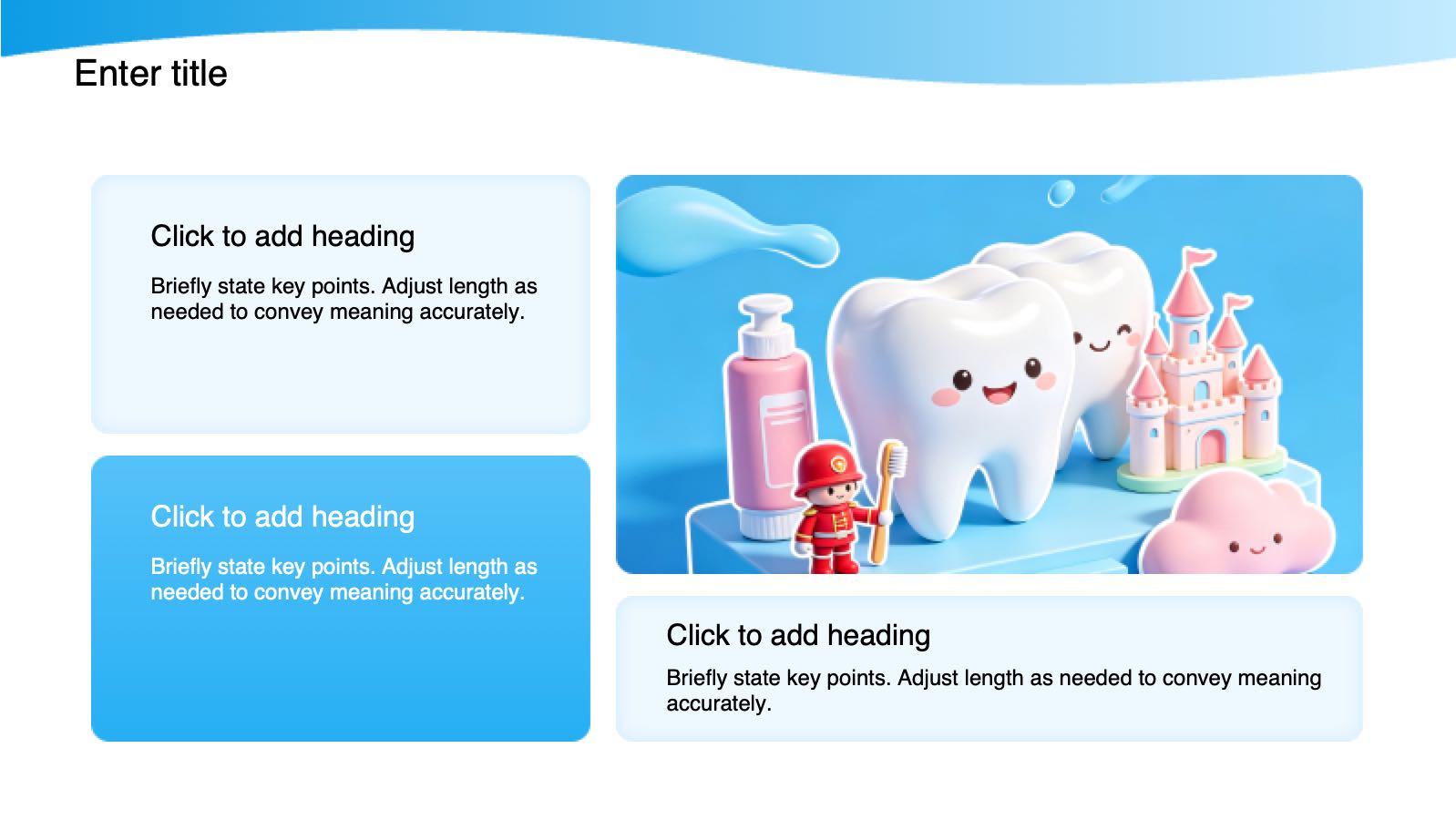 Pré-visualização do modelo PPT Desenhos animados azuis Pesquisa Dental, diapositivo 9