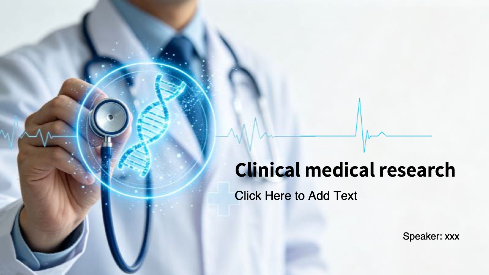 Pesquisa médica clínica moderna azul