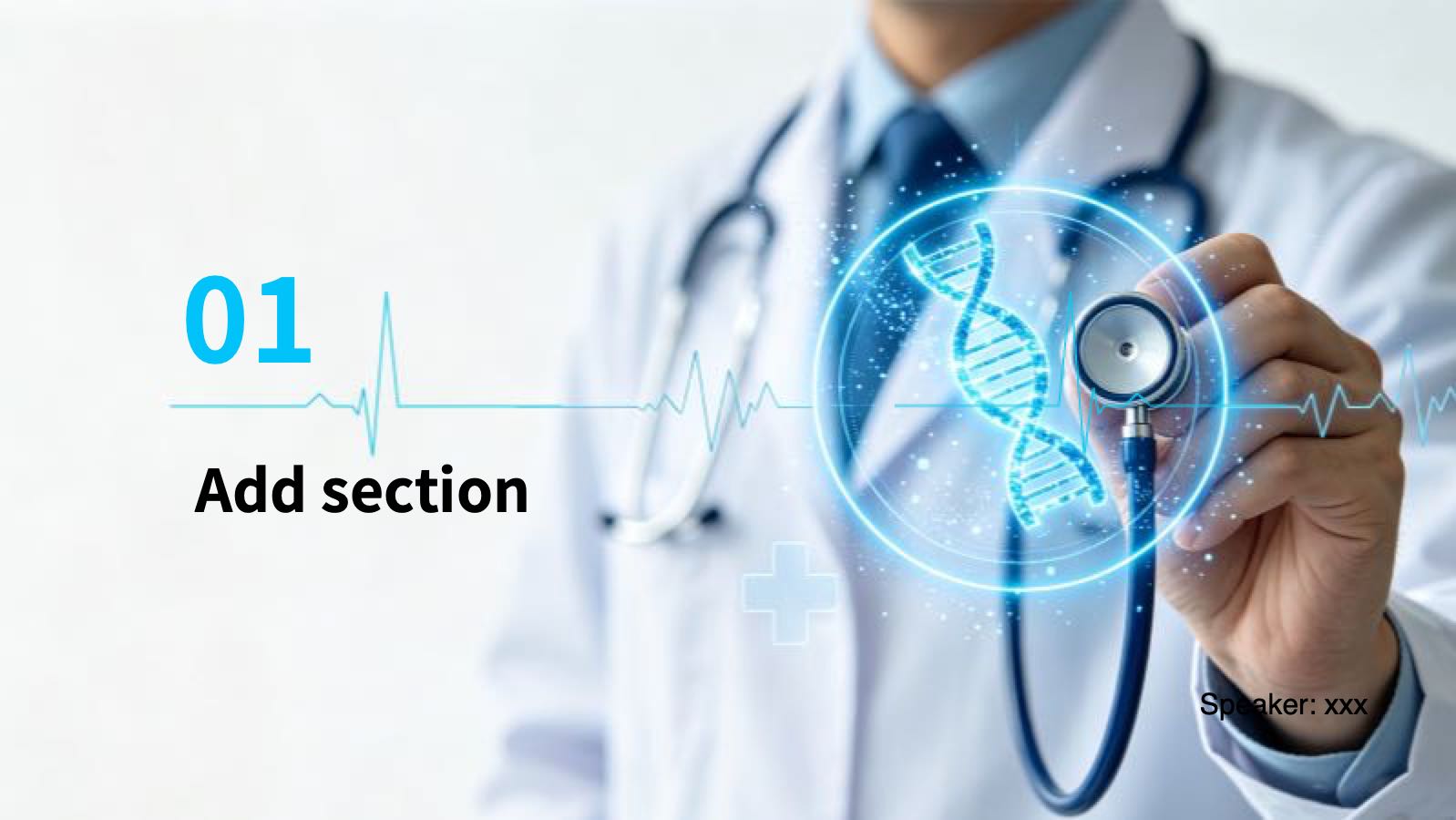 Pré-visualização do modelo PPT Pesquisa médica clínica moderna azul, diapositivo 3