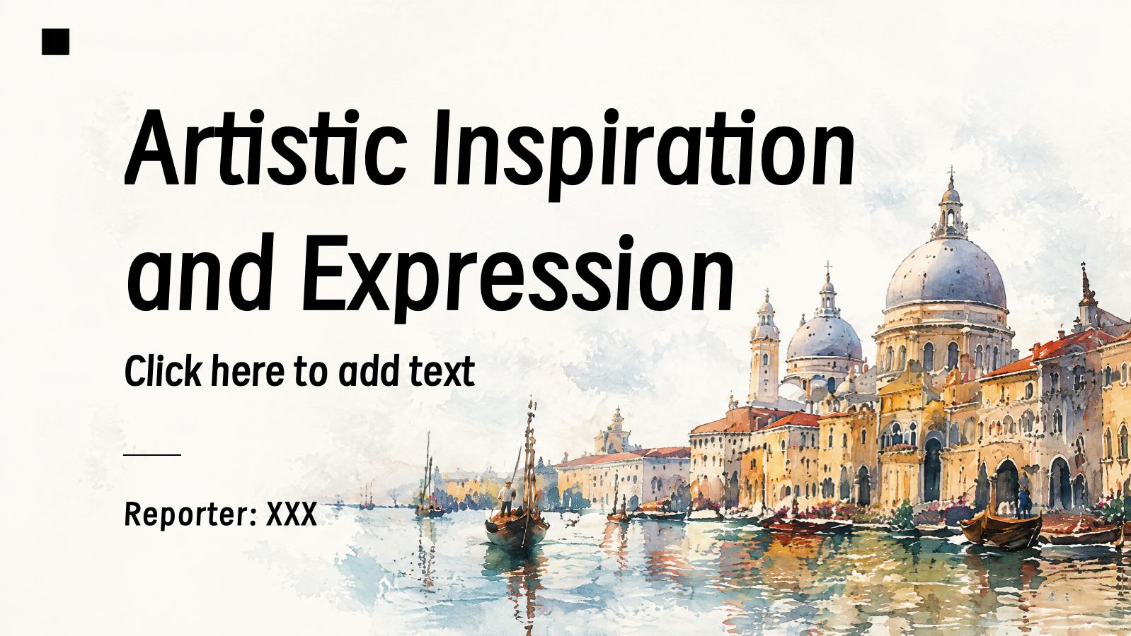 Watercolor Style Art Template