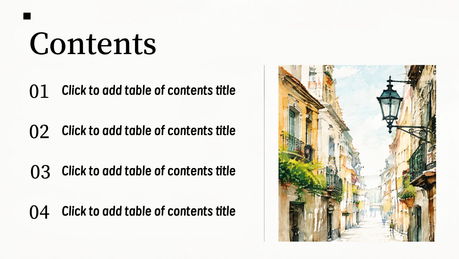 Watercolor Style Art Template PowerPoint template preview, slide 2