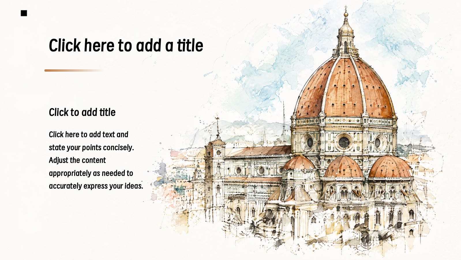 Watercolor Style Art Template PowerPoint template preview, slide 4