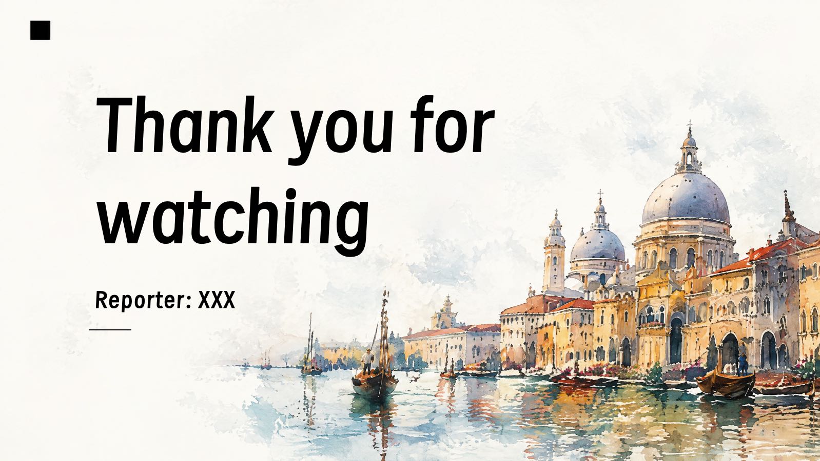 Watercolor Style Art Template PowerPoint template preview, slide 12