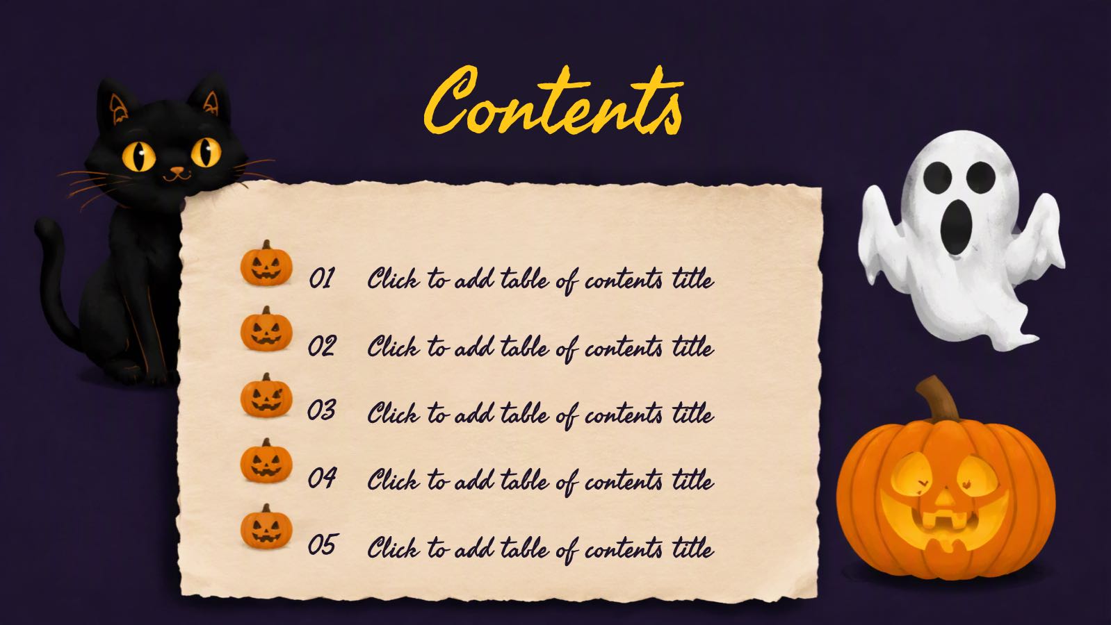 Vista previa de la plantilla PPT Plantilla de Halloween púrpura, diapositiva 2