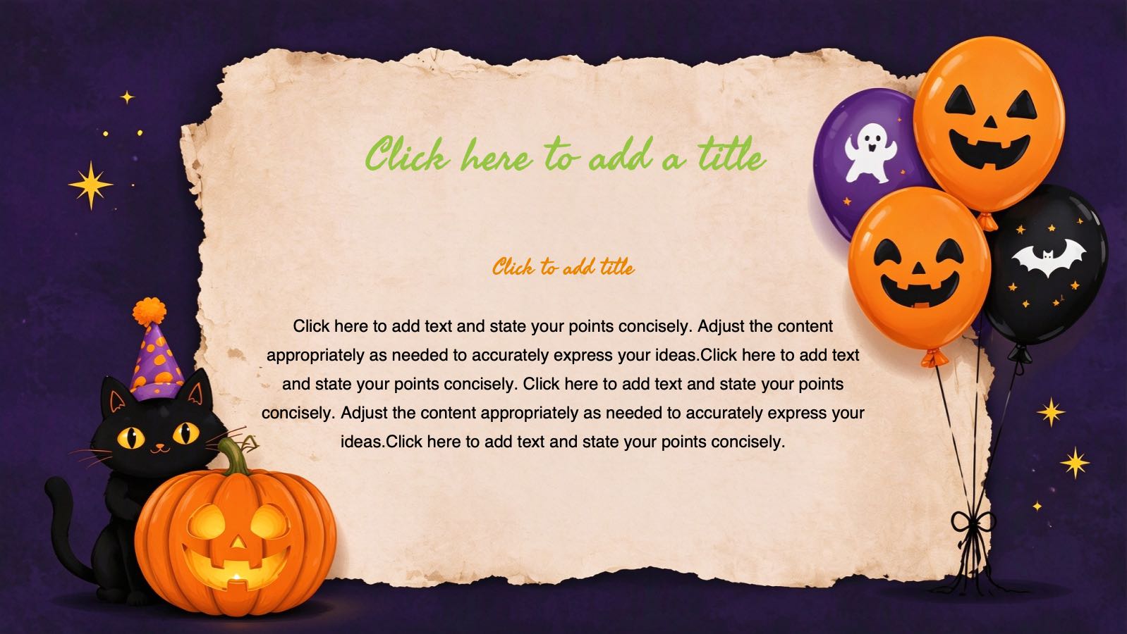 Vista previa de la plantilla PPT Plantilla de Halloween púrpura, diapositiva 9