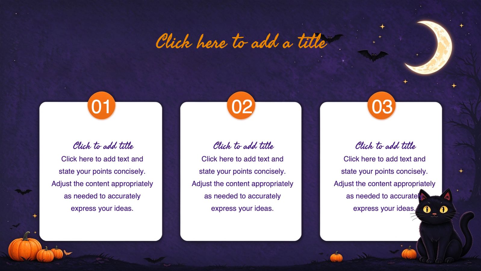 Vista previa de la plantilla PPT Plantilla de Halloween púrpura, diapositiva 11