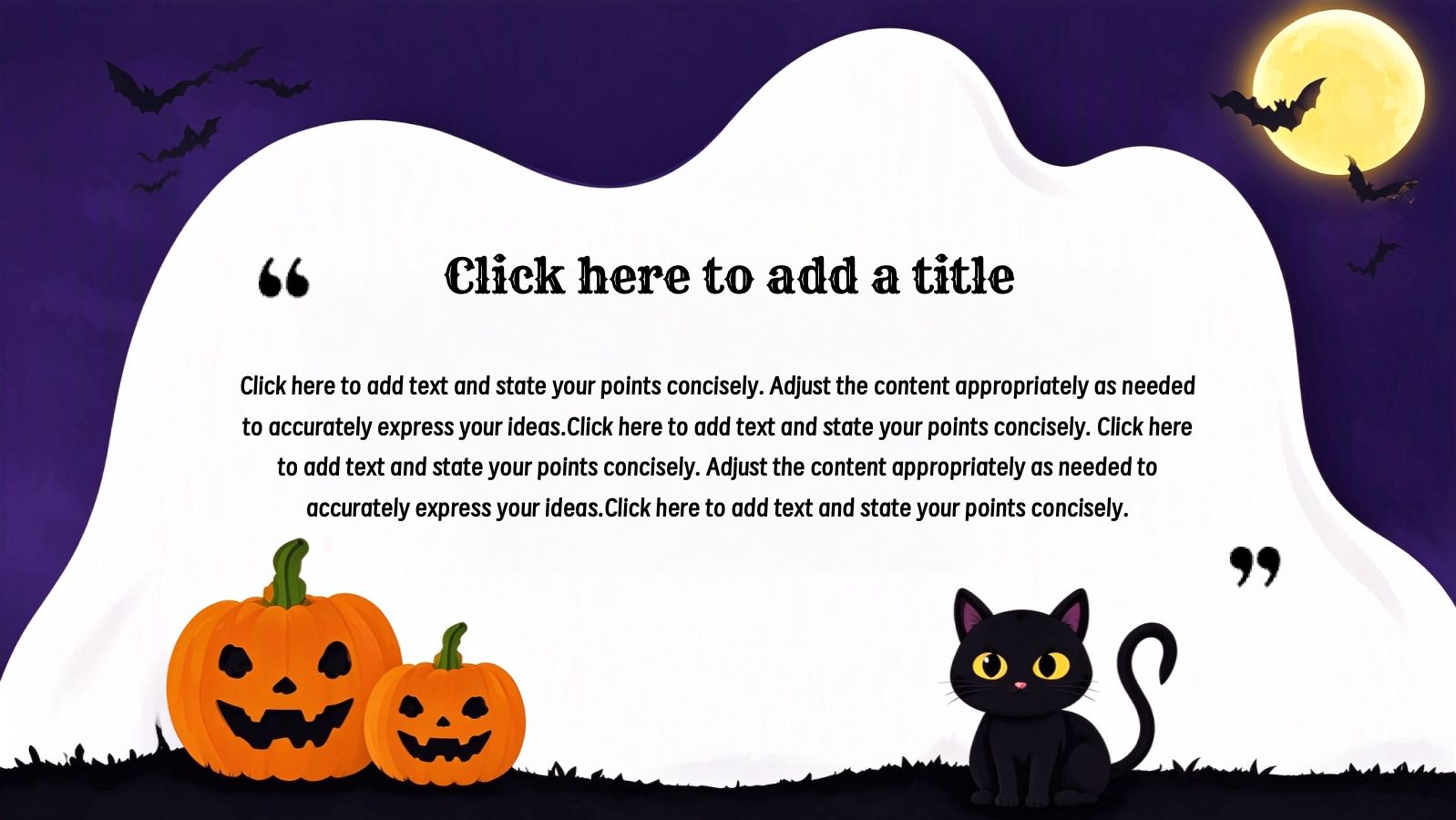 Vista previa de la plantilla PPT Plantilla de Halloween de dibujos animados púrpura, diapositiva 11
